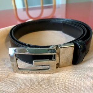 Authentic Gucci belt - Classic silver/black